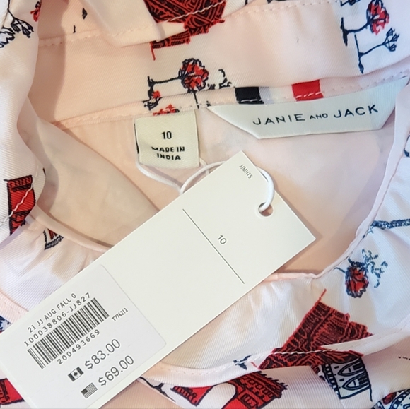 Janie and Jack French Club Eiffel Tower Dress Girls Size 10 NWT - Picture 4 of 6